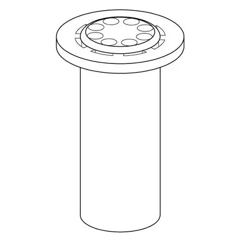Turbine mit runder Oberseite und zentralen Öffnungen, gefertigt für effiziente Funktionen. Produkt von Uponor zur Anwendung in spezifischen Systemen.